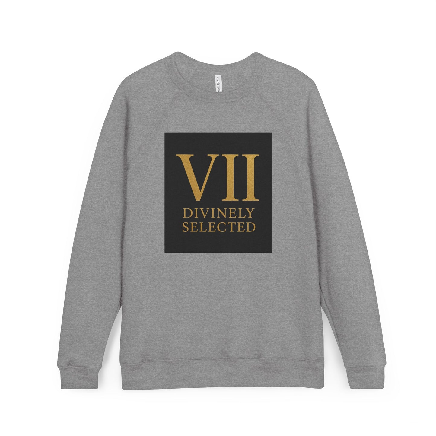 Divinely Selected Raglan Sweatshirt for Spiritual Comfort, Unisex Casual Wear, Cozy Gift for Friends, Minimalist Style