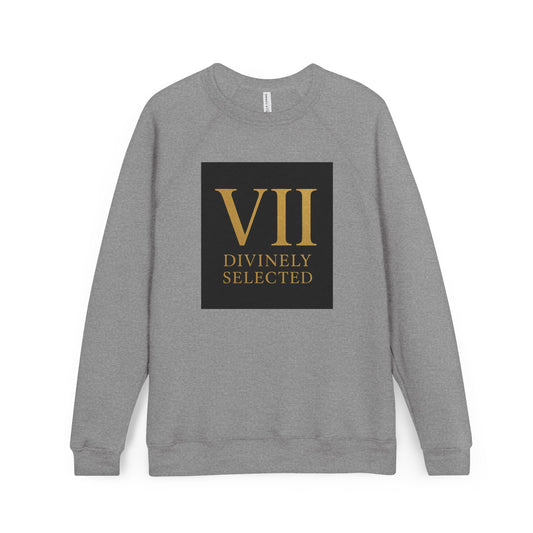 Divinely Selected Raglan Sweatshirt for Spiritual Comfort, Unisex Casual Wear, Cozy Gift for Friends, Minimalist Style