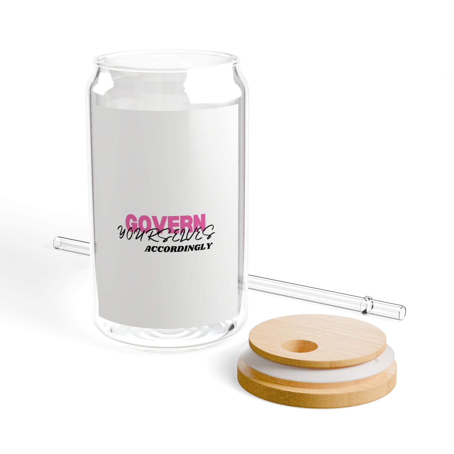 16oz Govern Your Vibe Sipper Glass - Eco-Friendly Drinkware for Everyday Use