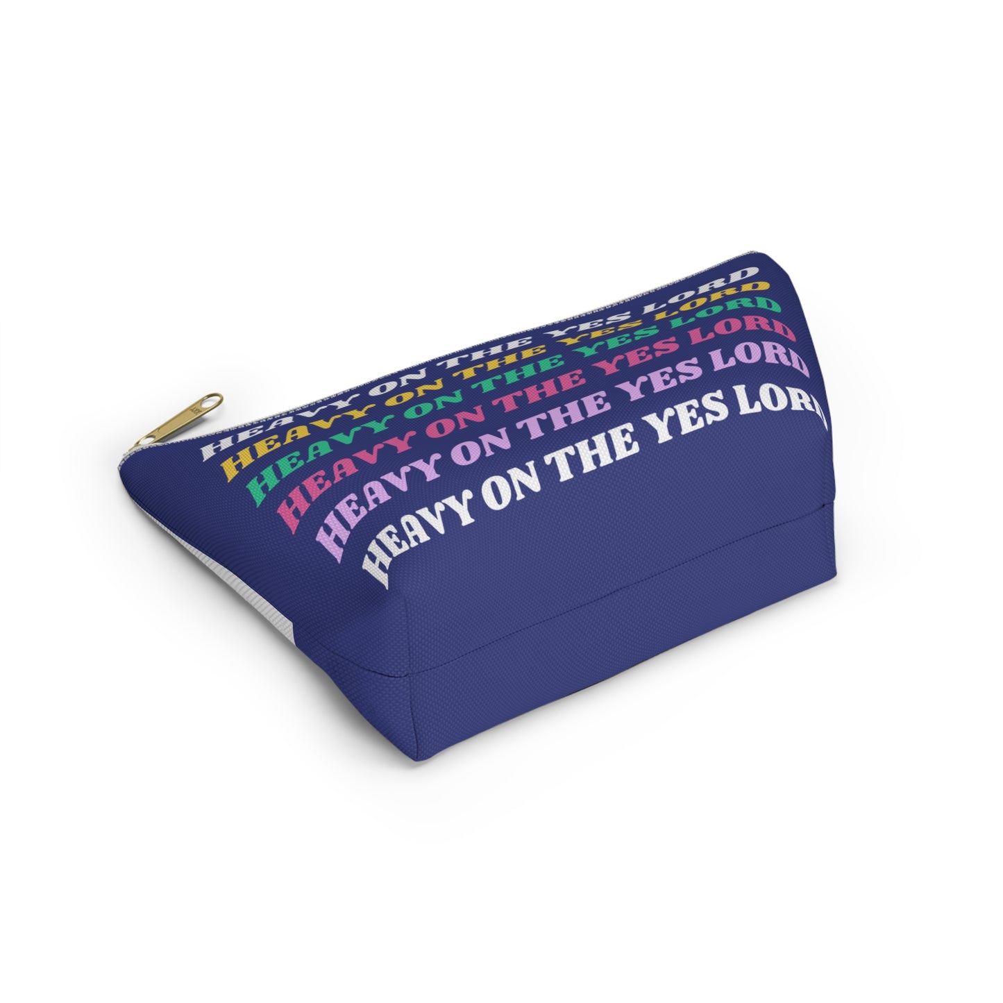 Colorful Affirmation Accessory Pouch - "Heavy on the Yes Lord"