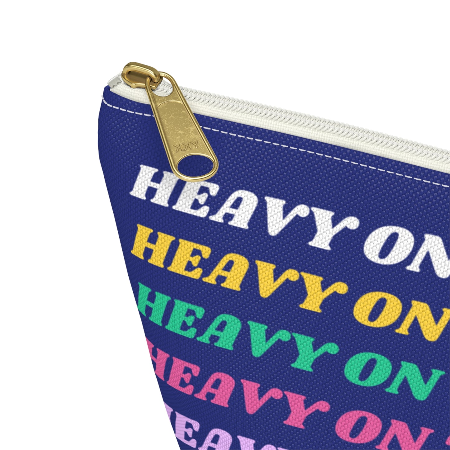 Colorful Affirmation Accessory Pouch - "Heavy on the Yes Lord"