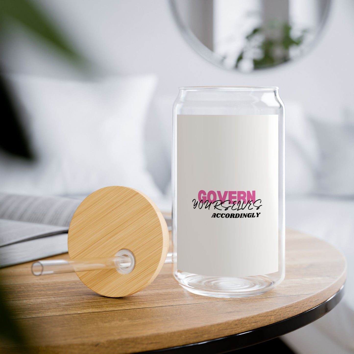 16oz Govern Your Vibe Sipper Glass - Eco-Friendly Drinkware for Everyday Use
