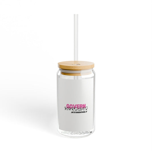 16oz Govern Your Vibe Sipper Glass - Eco-Friendly Drinkware for Everyday Use